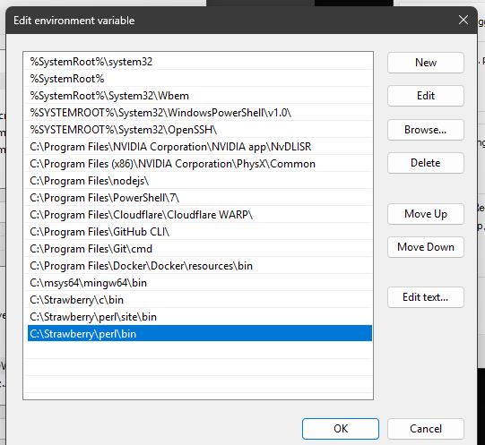 add var inside system path