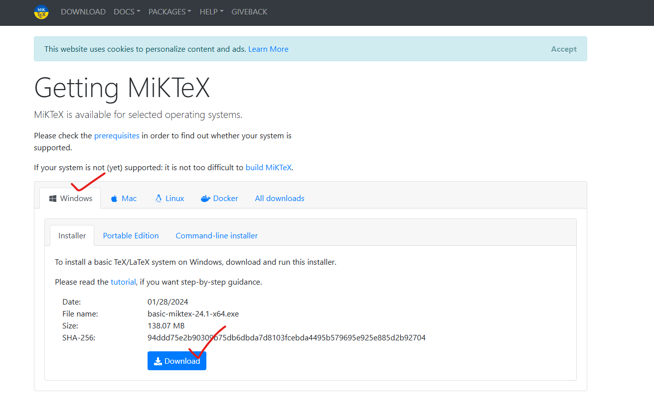 Download MiKTeX