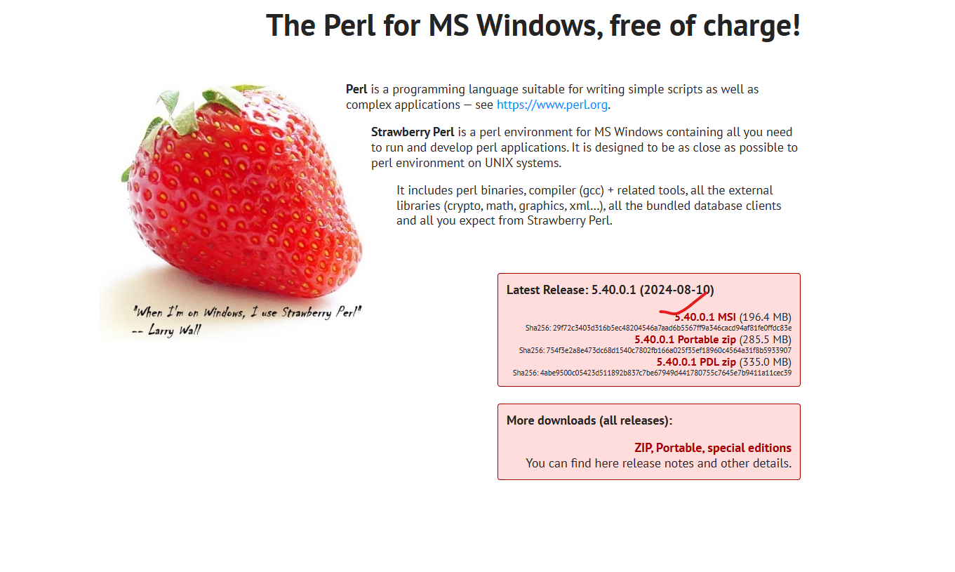 Download Strawberry perl